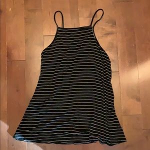 black and white striped halter top
